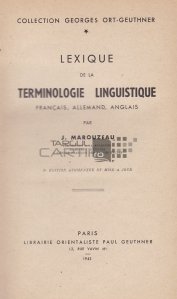 Lexique de la terminologie linguistique francais, allemand, anglais