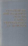 Contributii bibliografice privind unirea Transilvaniei cu Romania