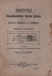 Directivele comandamentului suprem german