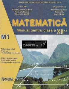 Matematica manual pentru clasa a XII-a