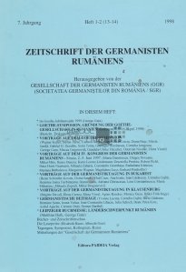 Zeitschrift der Germanisten Rumaniens / Societatea germanistilor din Romania