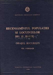 Recensamantul populatiei si locuintelro din 15 martie 1966