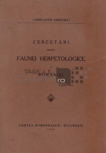 Cercetari asupra faunei herpetologice a Romaniei
