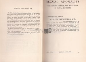 Sexual anomalies / Anomalii sexuale;originea,natura si tratatmentul dezordinilor sexuale