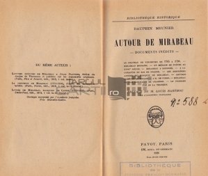 Autour de Mirabeau / Despre Mirabeau; documente inedite