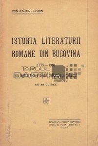 Istoria literaturii romane din Bucovina 1775-1918