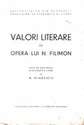 Valori literare in opera lui N. Filimon