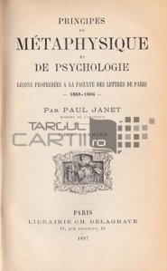 Principes de metaphysique et de psychologie / Principii de metafizica si psihologie