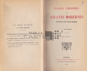 Pages choisies des savantes modernes / Pagini alese din savantii moderni; extrase din operele lor