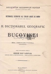 Dictionarul geografic al Bucovinei