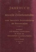 Jahrbuch fur sexuelle Zwischenstufen