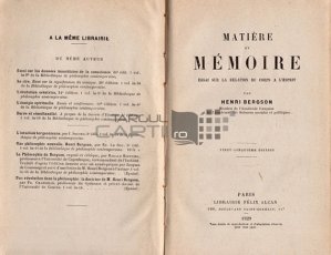 Matiere et memoire / Materie si memorie