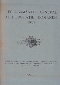 Recensamantul general al populatiei Romaniei 1930