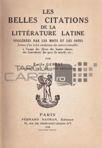 Les belles citations de la litterature latine / Cele mai frumoase citate din literatura latina