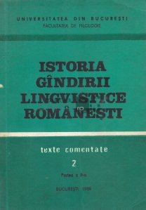 Istoria gindirii lingvistice romanesti