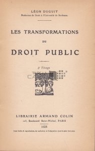 Les transformations du Droit Public / Transformarile Dreptului Public