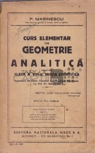 Curs elementar de geometrie analitica