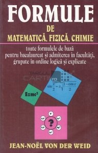 Formule de matematica, fizica, chimie