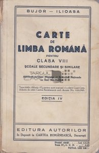 Carte de romana pentru clasa a VIII-a