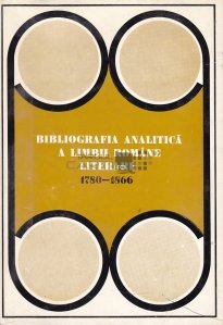 Bibliografia analitica a limbii romane literare 1780-1866