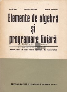 Elemente de algebra si programare liniara