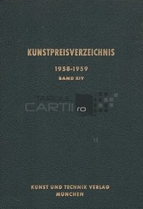 Kunstpreisverzeichnis 1958-1959 / Lista preturilor in arta