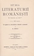 Istoria literaturii romanesti in veacul al XIX-lea