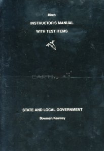 Instructor's manual with test items / State and local government