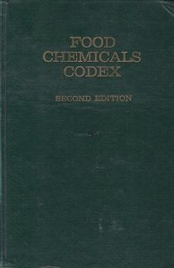 Food Chemicals Codex / Codul produselor chimice alimentare