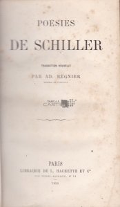 Poesies de Schiller / Poezii de Schiller