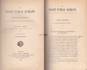 Le Droit public romain / Drept public roman
