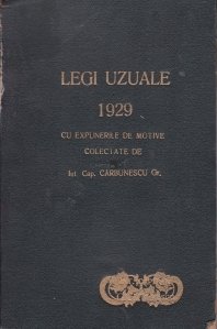 Legi uzuale 1929