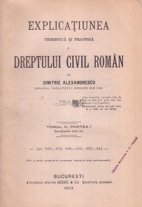Explicatiunea teoretica si practica a dreptului civil roman