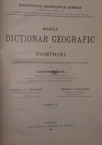 Marele dictionar geografic al Romaniei