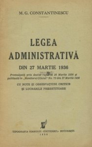 Legea administrativa din 27 martie 1936