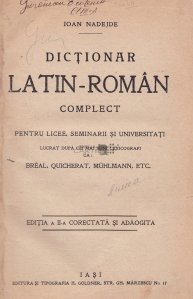 Dictionar latin-roman complect