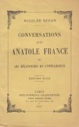 Conversations avec Anatole France