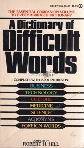 A Dictionary of Difficult Words