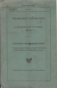 Disarmament and security