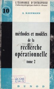 Methodes et modeles de la recherche operationnelle / Metode și modele de cercetare operaționale