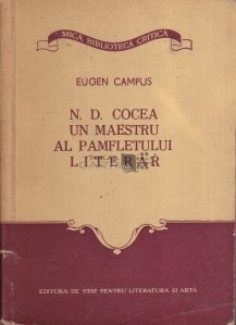 N.D. Cocea un maestru al pamfletului literar