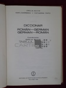 Dictiona roman-german, german-roman