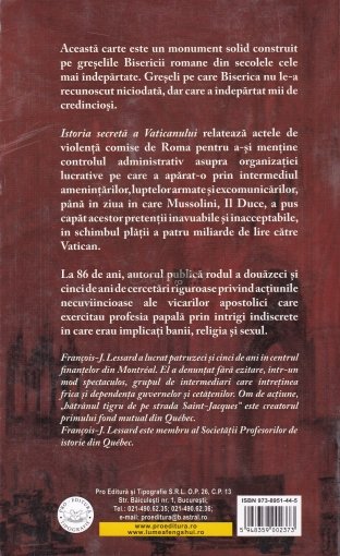 simply Salesperson leaf Francois-J. Lessard - Istoria secreta a Vaticanului