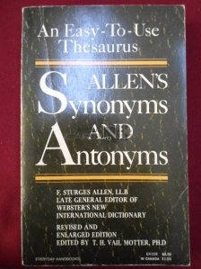 Allen's Synonyms and antonyms / Sinonime si antonime