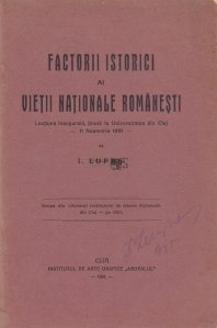 Factorii istorici ai vietii nationale romanesti