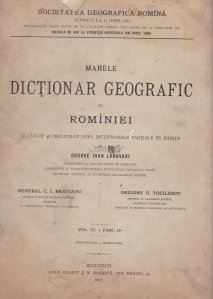 Marele dictionar geografic al rominiei