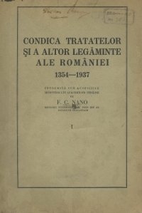 Condica tratatelor si a altor legaminte ale Romaniei (1354-1637)