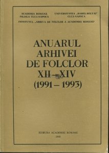 Anuarul arhivei de folclor XII-XIV