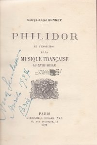 Philidor Et L`Evolution De La Musique Francaise Au XVIII Siecle