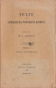 Texte din literatura poporana romina